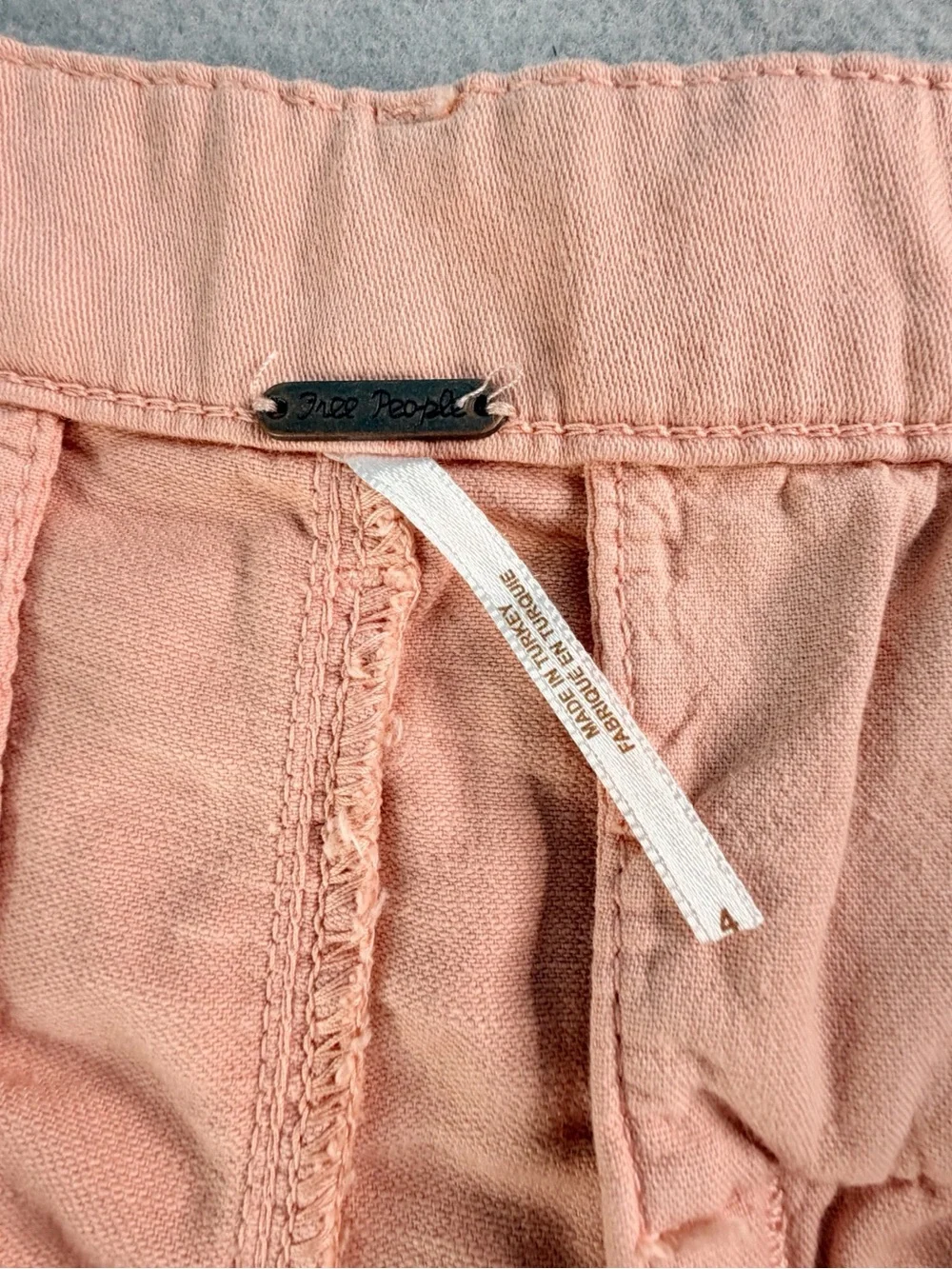 Free People Billie Chino Shorts Pleated Rose Pink Size 4 Beachy Boho Summer Girl